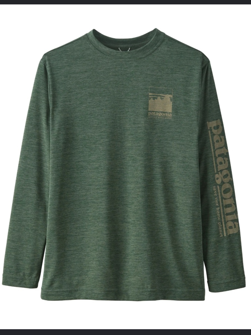 Patagonia Boys Capiline Cool Long Sleeve Sun shirt, Size 7-8 EUC
